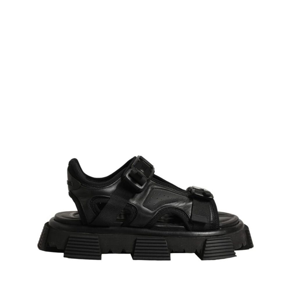 Dolce & Gabbana Black Logo Detailed Men Chunky Sandals Men's Shoes